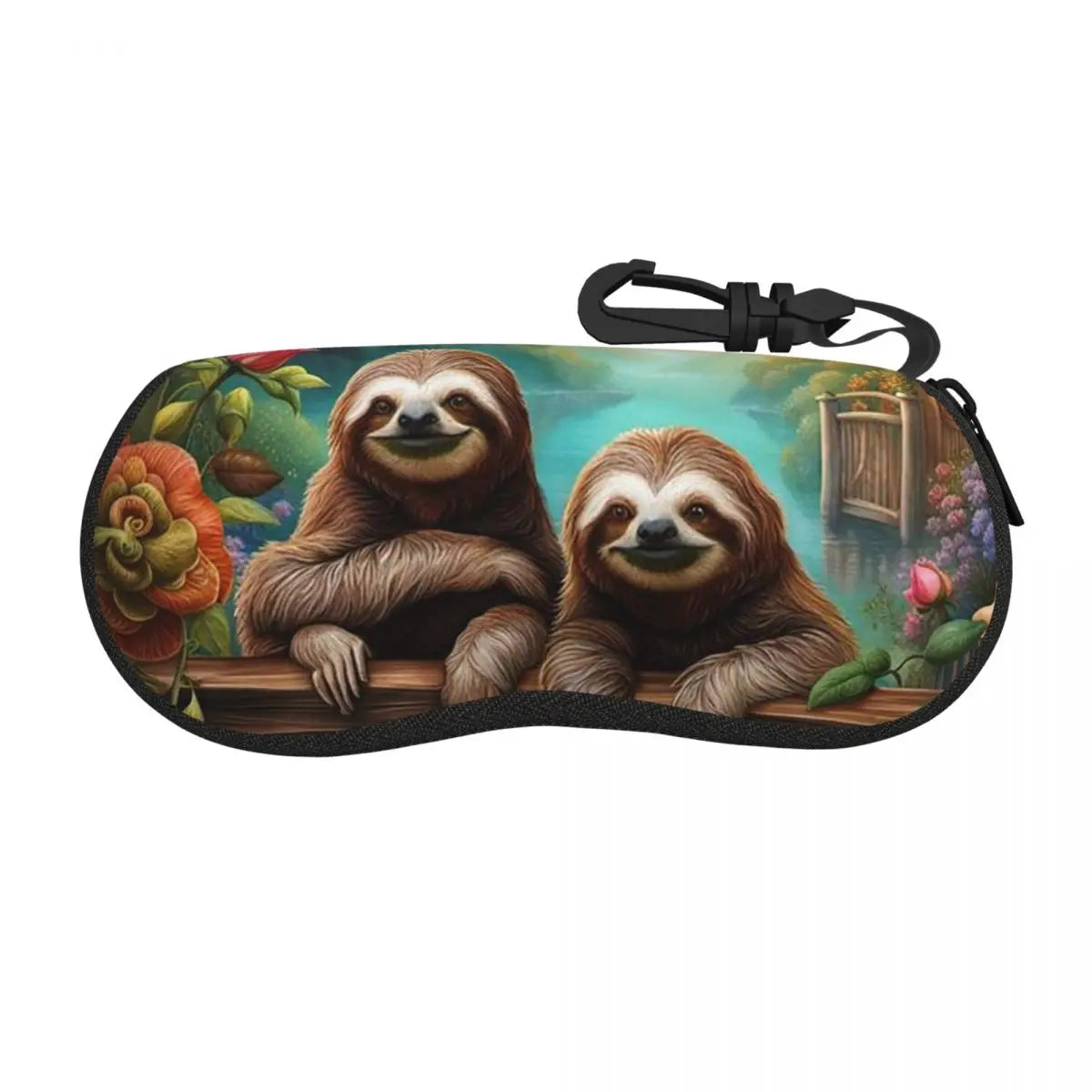 Sloth Print Glasses Case