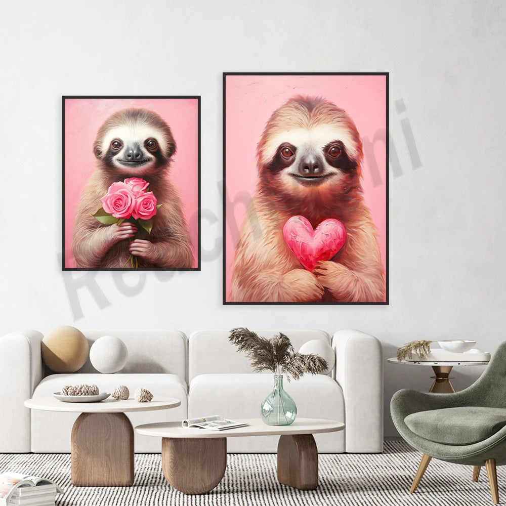 Sloth Love Print Posters