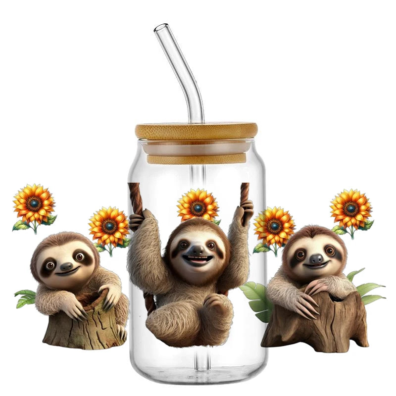 Sloth Decal Easy Peel Rub-On Transfer Sticker