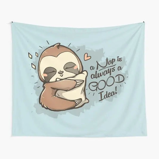 A Nap Is Always A Good Idea Sloth Wall Art Tapestry