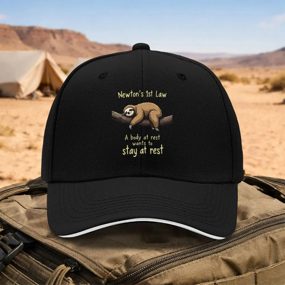 Newton's First Law Sloth Baseball Cap product photo 3