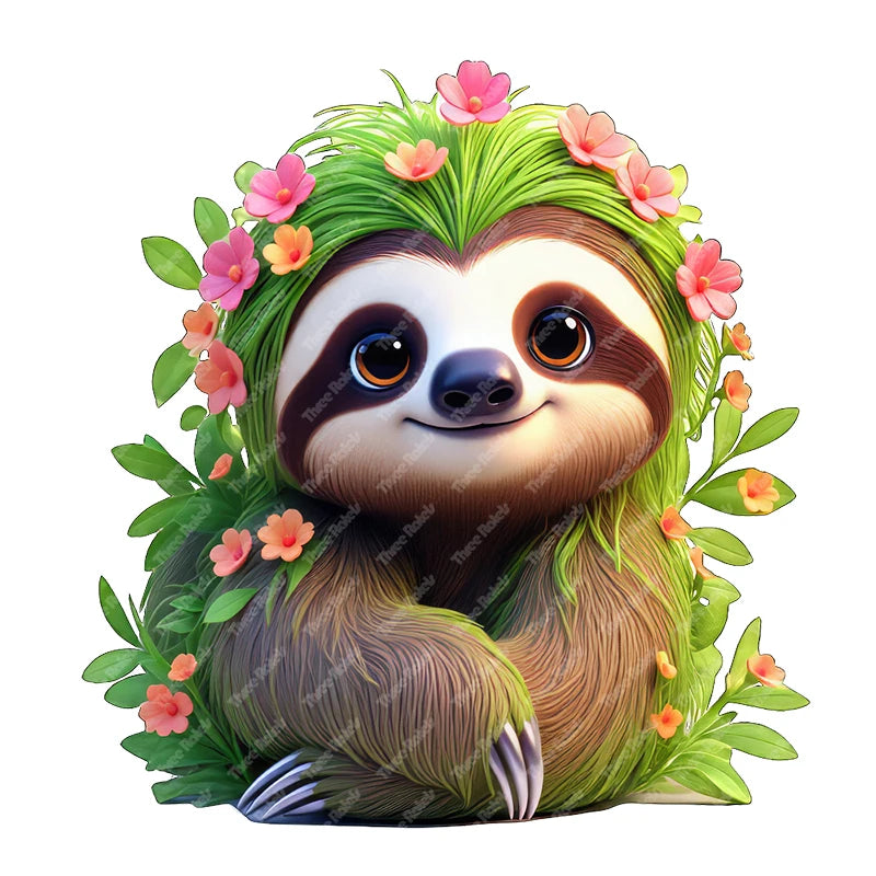 Forest Sloth Wall Stickers