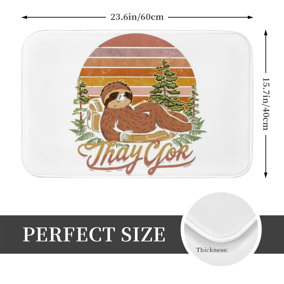 Sloth Hiking Team Doormat