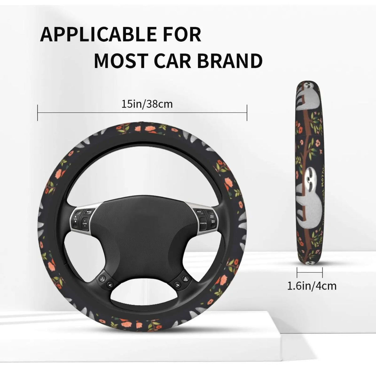 Sloth Universal Steering Wheel Cover