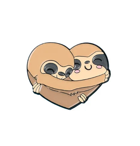 Cartoon Sloth Enamel Pin Badges