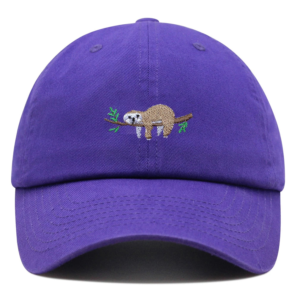 Sloth On A Branch Baseball Cap