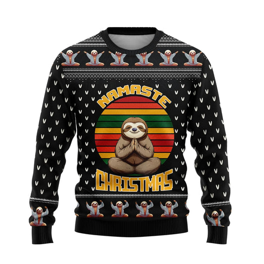 Namaste Sloth Christmas Sweater