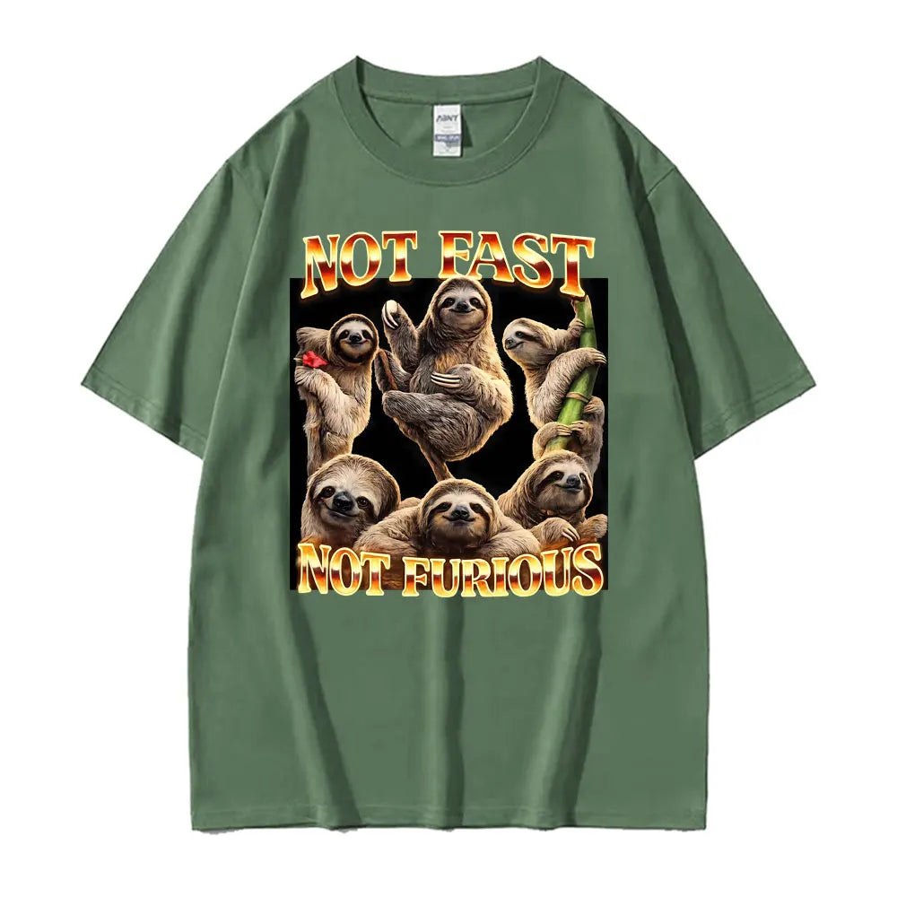 Not Fast Not Furious Sloth T-Shirt