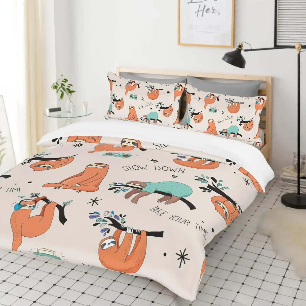 Slow Down Sloth Bedding
