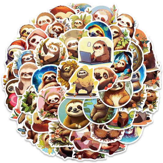 Circle Face Sloth Sticker