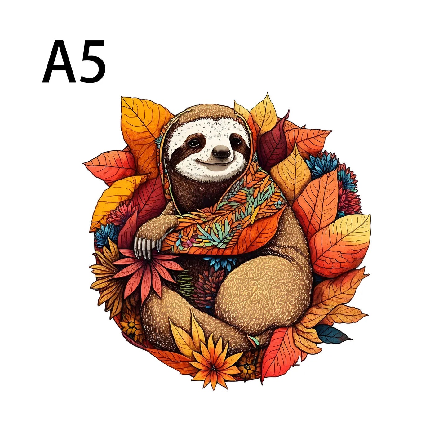 Cute Sloth Wooden Puzzle