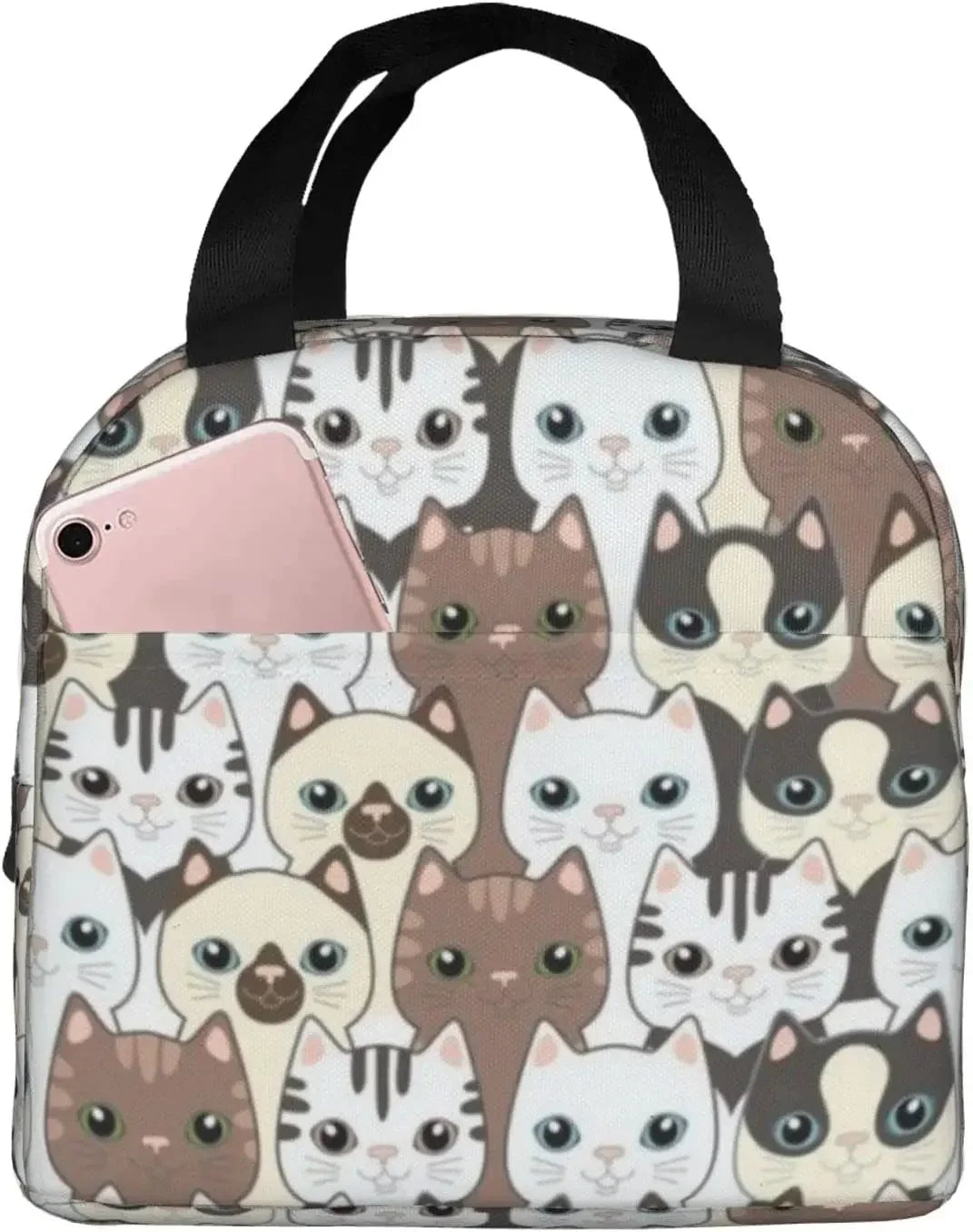 Cute Sloth Lunch Box for Kids Girls, Cartoon Animal Flower Trees Insulated Lunchbox Bento Tote Bag for Teens Back