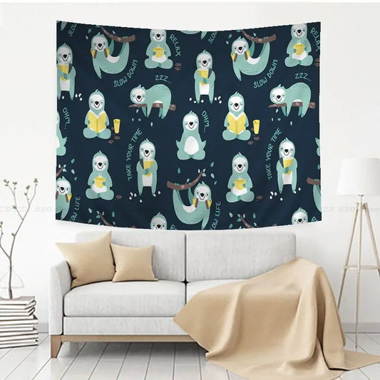 Cute Sloth Wall Hanging Tapestry