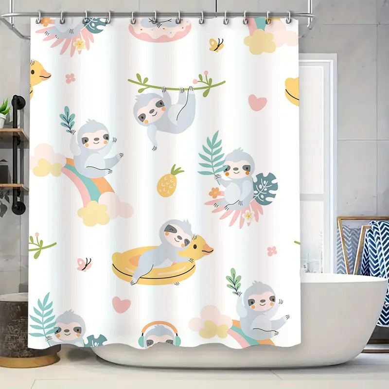 Adorable Sloth Shower Curtain