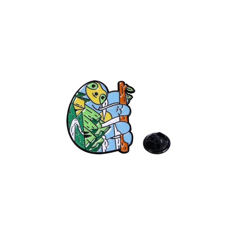 Sloth Enamel Brooch