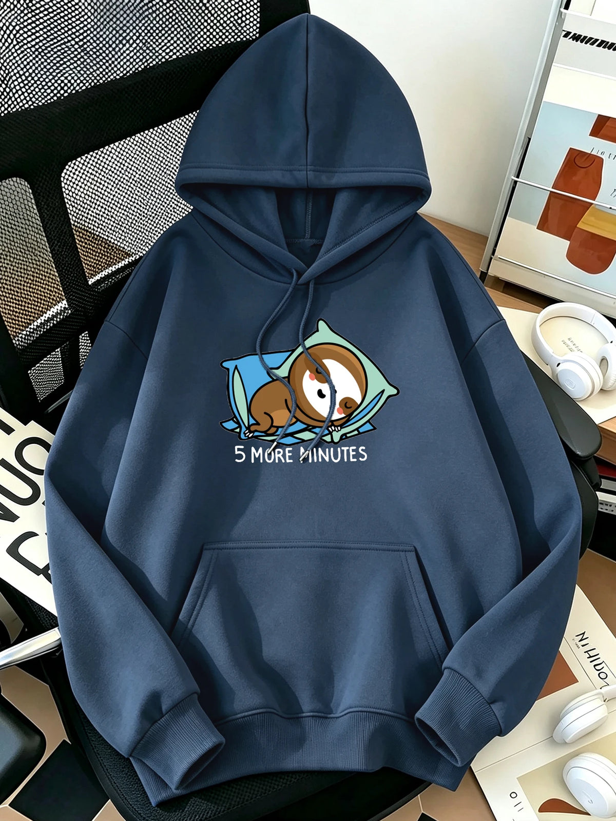 5 More Minutes Sloth Hoodie