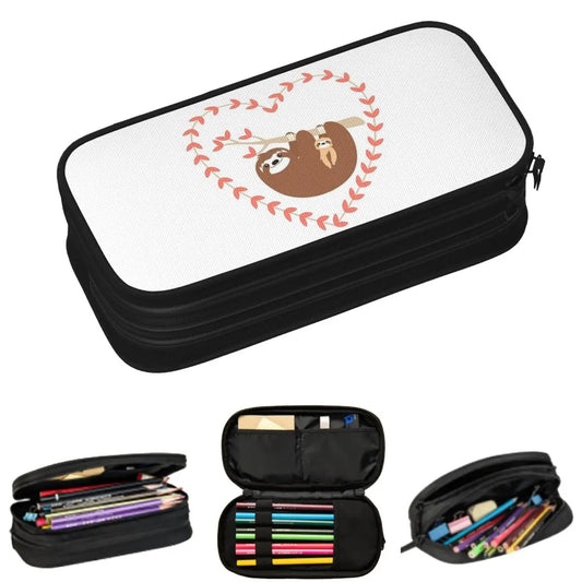 Sloth Love Heart Pencil Case