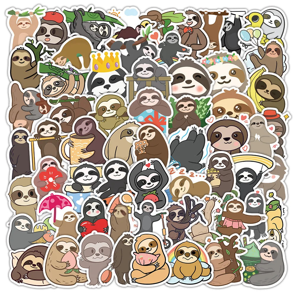 Sloth Cartoon Stickers