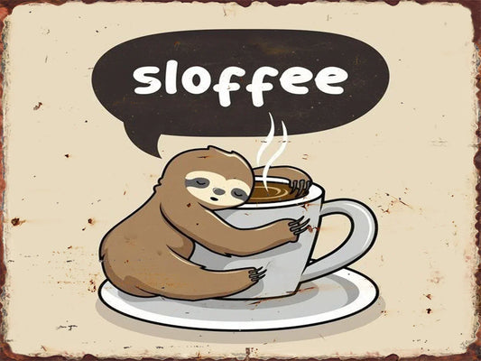 Vintage Sloth Metal Wall Art