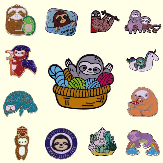 Sloth Pin Badge