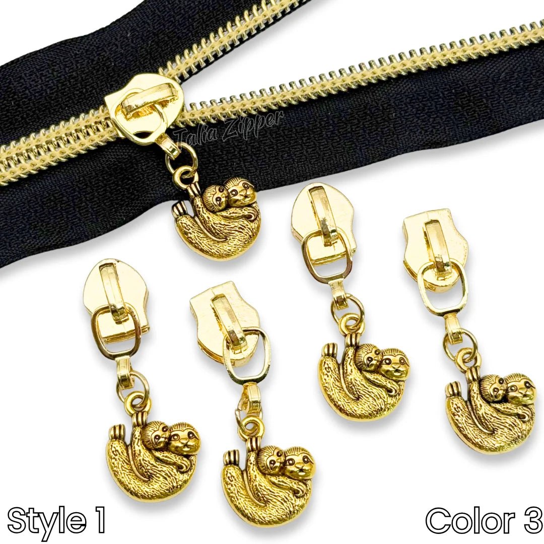 Sloth Zipper Sliders