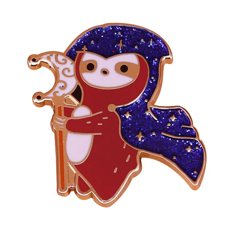 Sloth Enamel Pin Badges