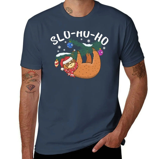 Slo-Ho-Ho Sloth Christmas T-Shirt