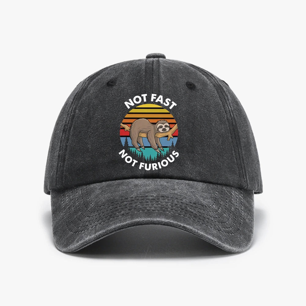 Not Fast Not Furious Sloth Baseball Cap