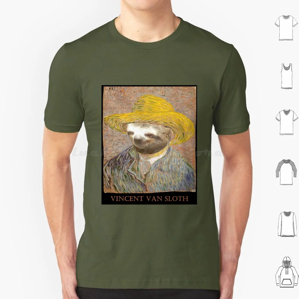 Vincent Van Sloth Art T-Shirt
