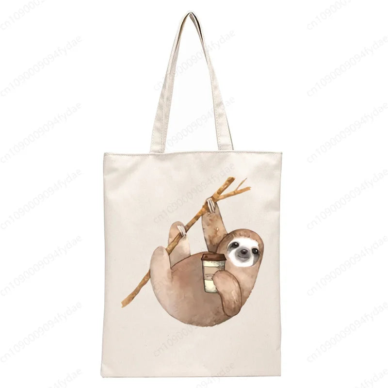 Just Chillin With My Coffee Sloth Tote Bag