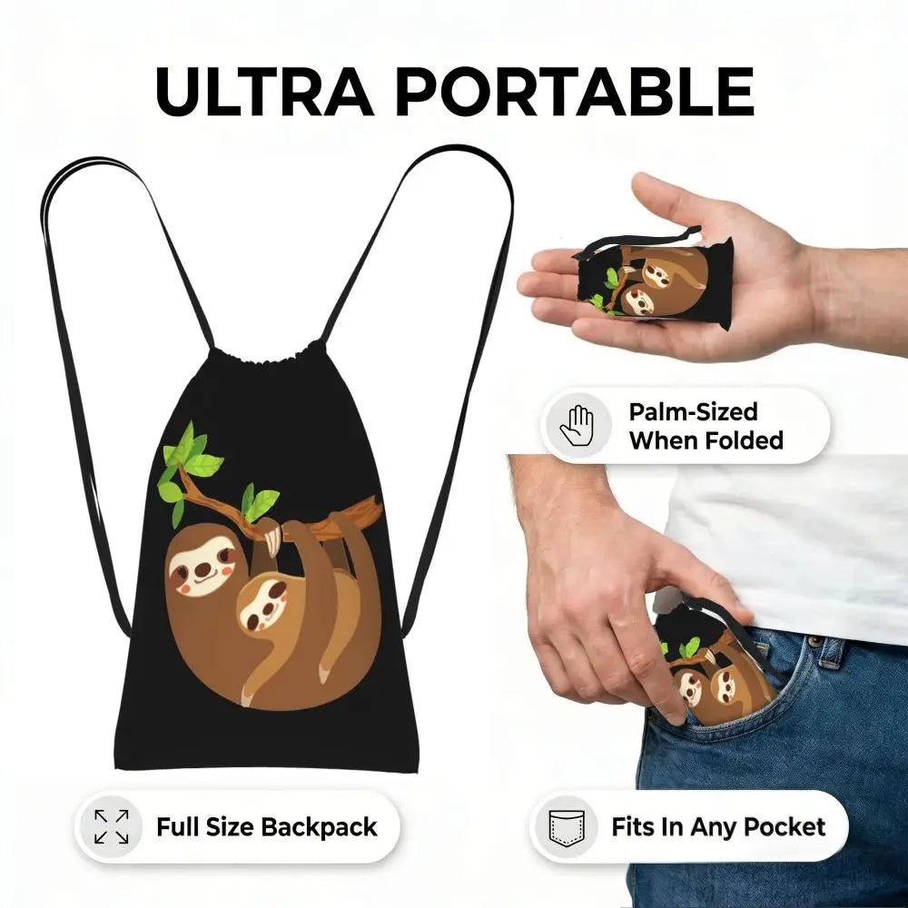 Sloth With Baby Sloth On Branch Backpack