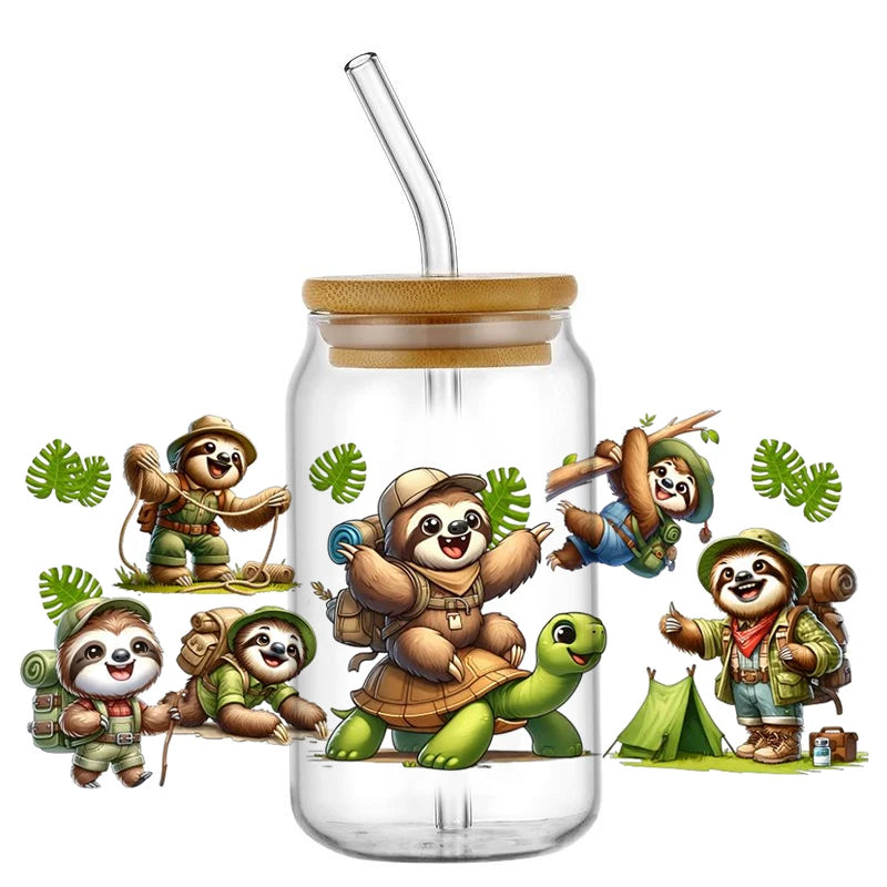 Sloth Decal Easy Peel Rub-On Transfer Sticker