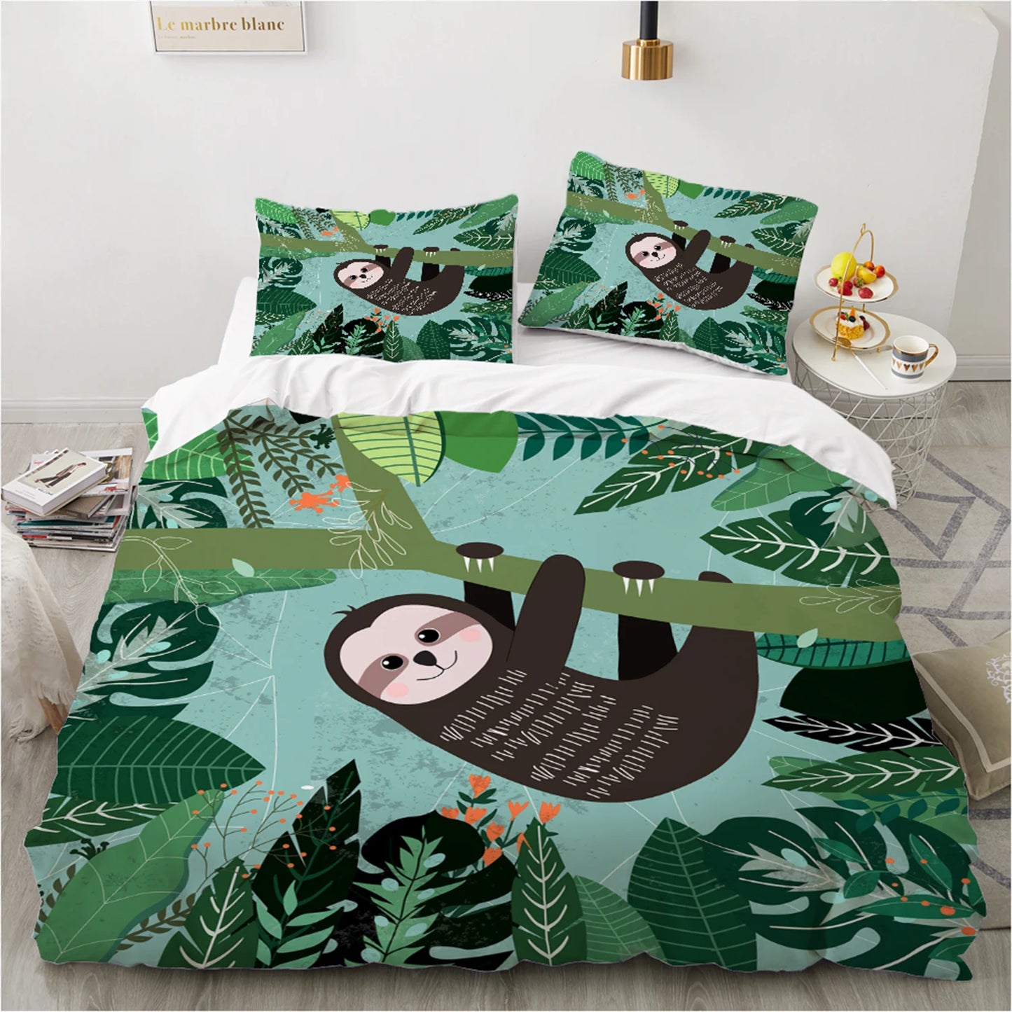 Assorted Sloth Duvet Cover Bedding Set