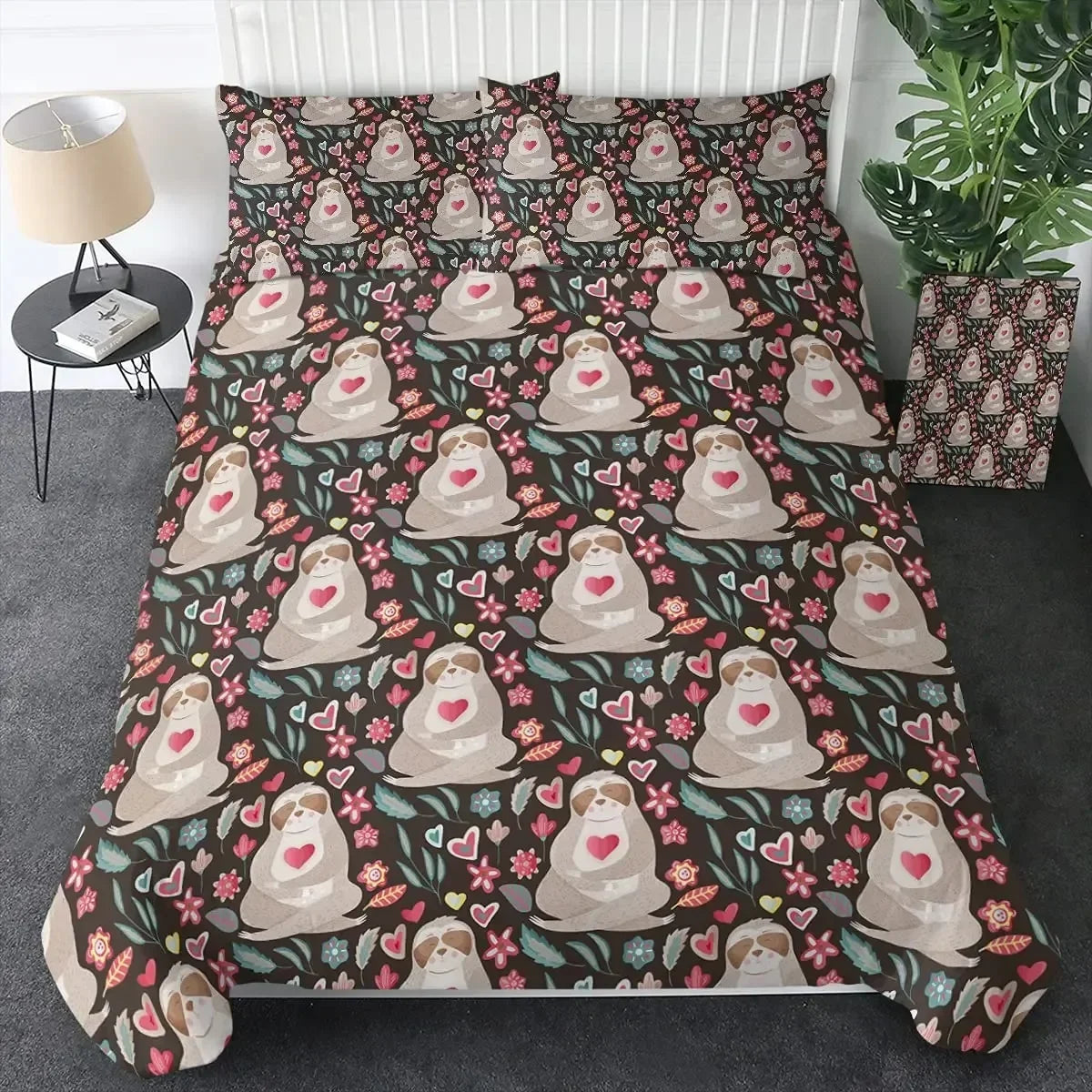 Love Sloth Duvet Cover Set product photo