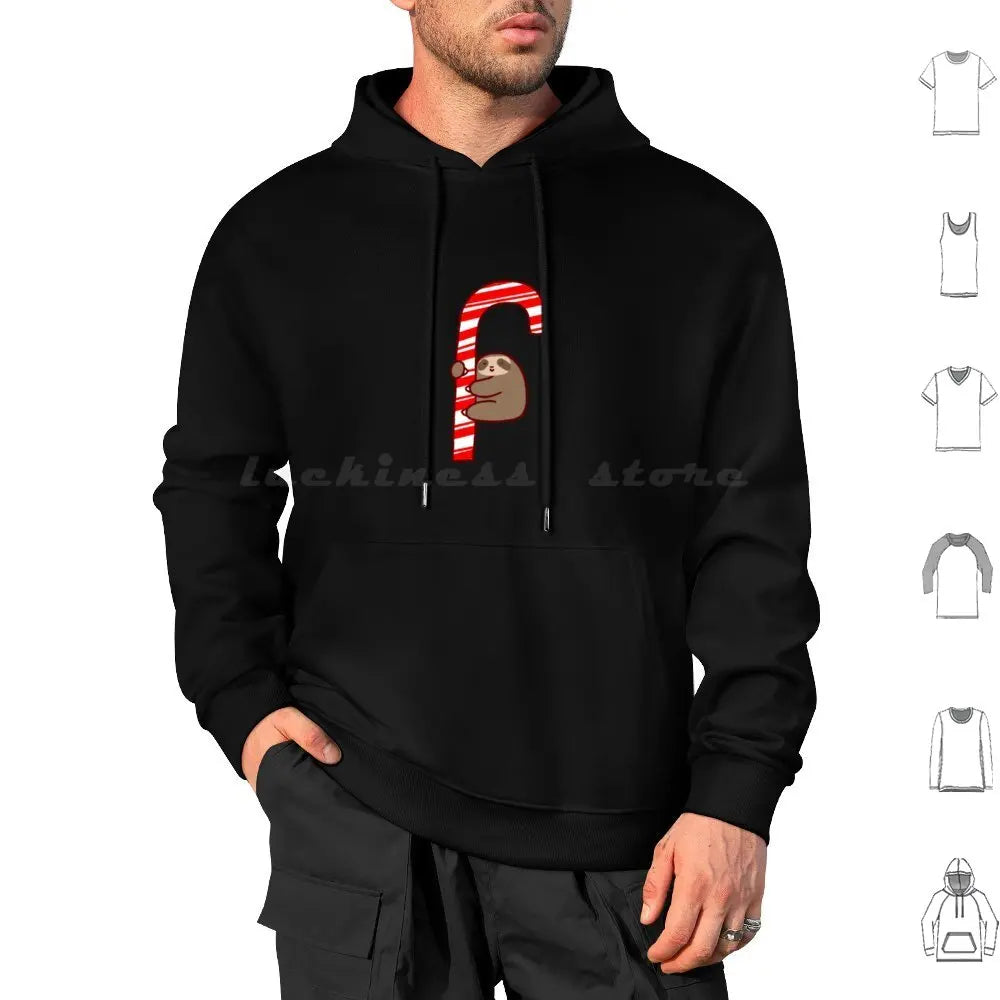 Sloth & Candy Cane Christmas Hoodie