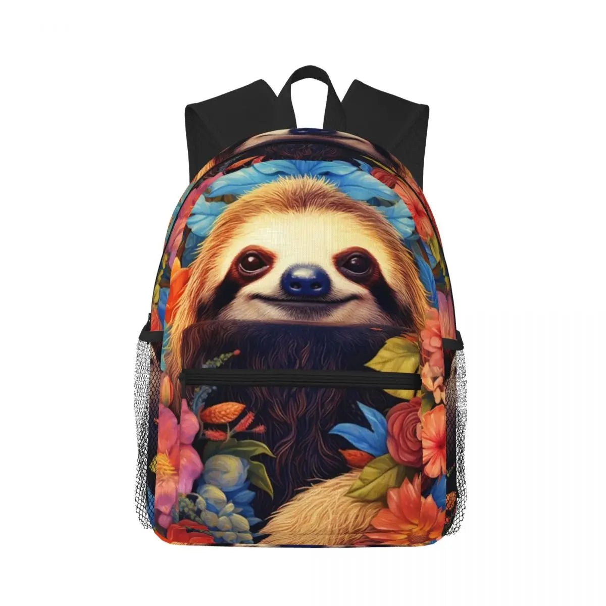 Whimsical Sloth On Tropical Leaf Backpack