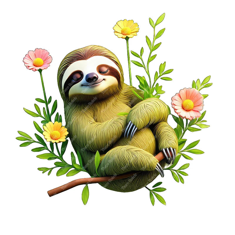 Forest Sloth Wall Stickers