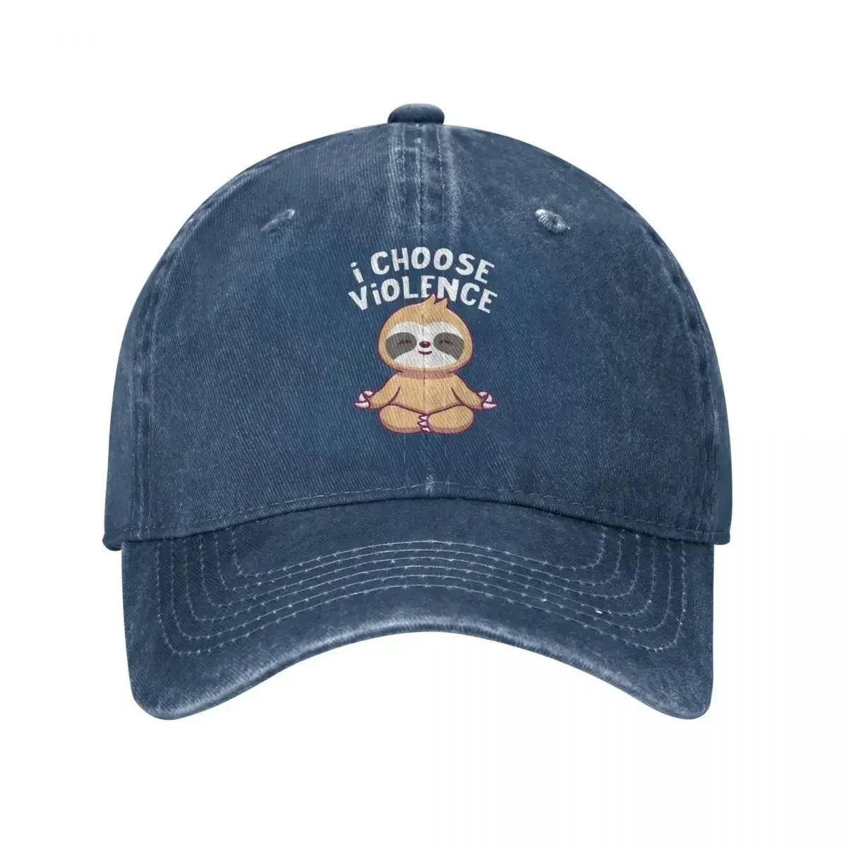 I Choose Violence Sloth Baseball Cap product photo 6