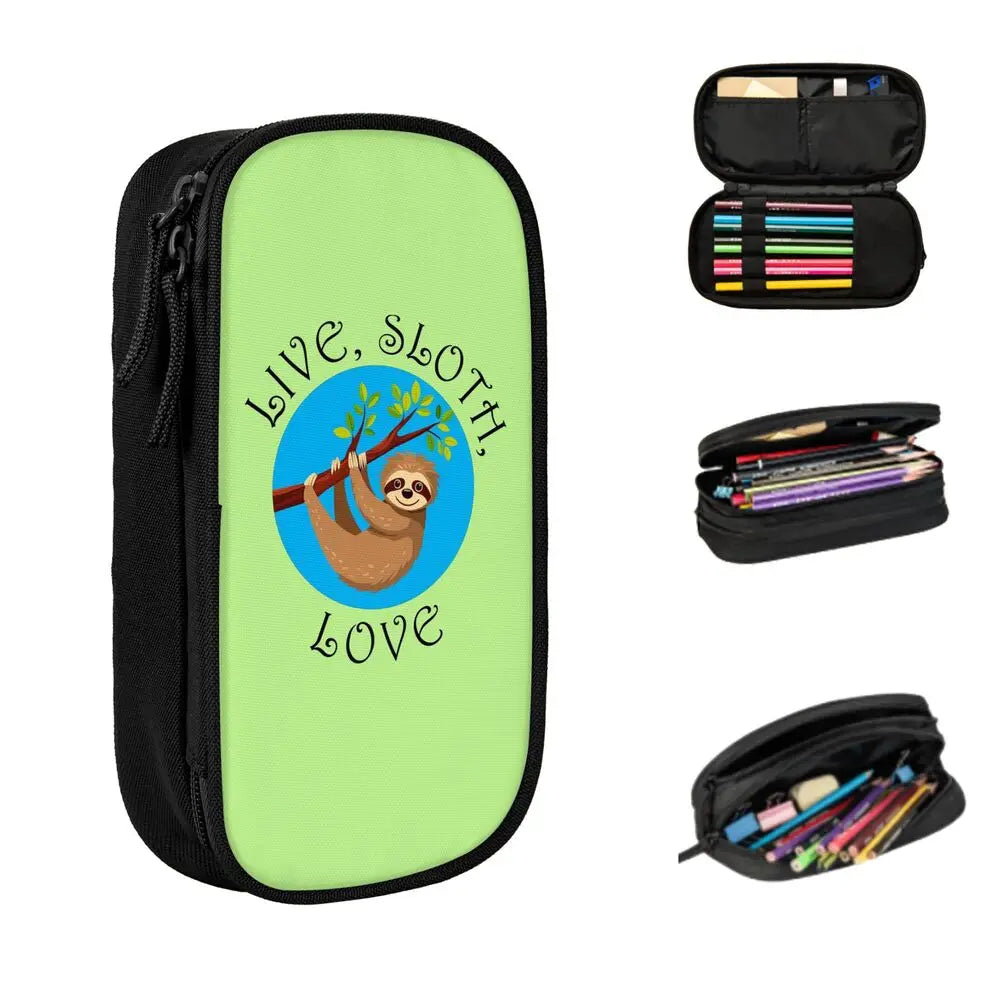 Live Sloth Love Pencil Case