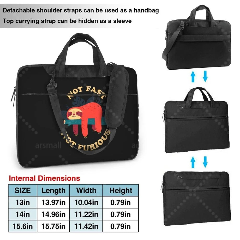 Not Fast Not Furious Sloth Laptop Shoulder Bag