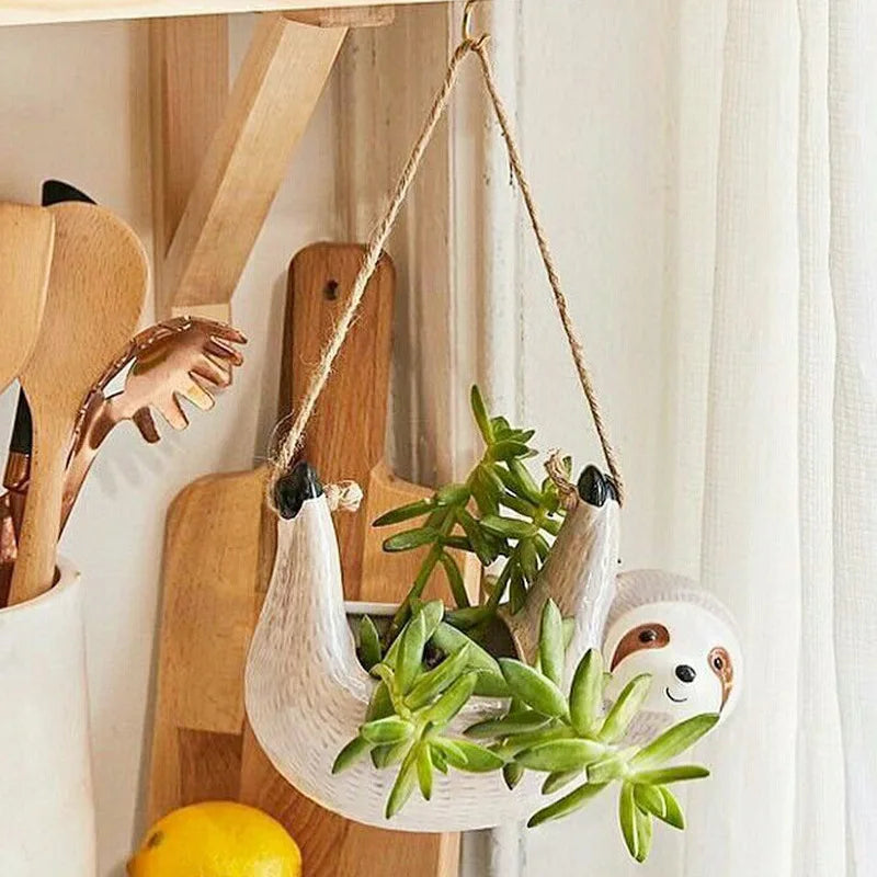 Sloth Hanging Flowerpot