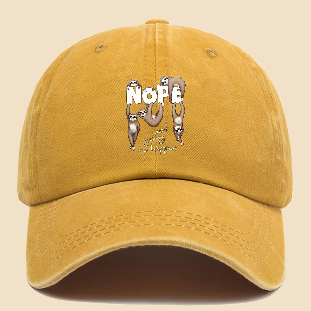 Nope Not Going To Happen Sloth Baseball Cap product photo 10