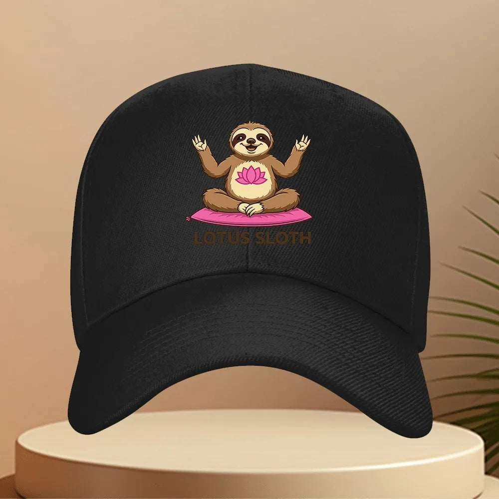 Lotus Sloth Meditation Baseball Cap