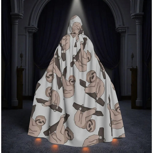 Cute Sloth Long Hooded Cloak product photo 1