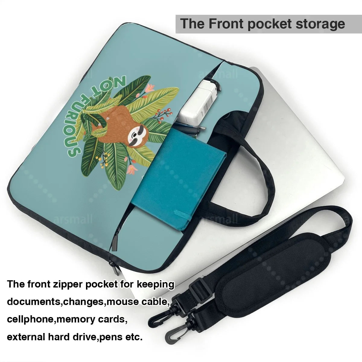 Not Fast Not Furious Sloth Laptop Shoulder Bag