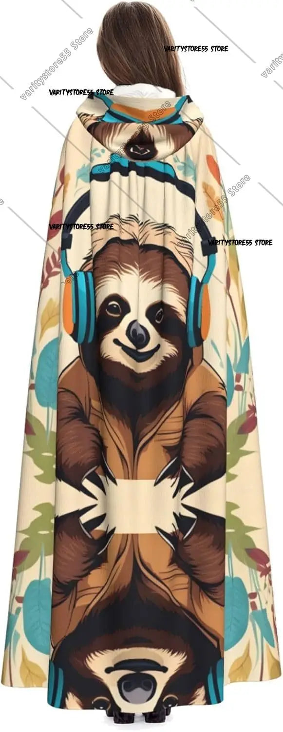 Sloth Music Long Hooded Cloak