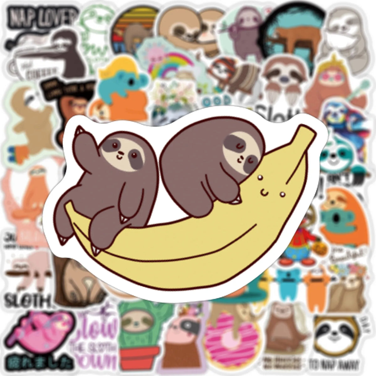50 Piece Sloth Stickers