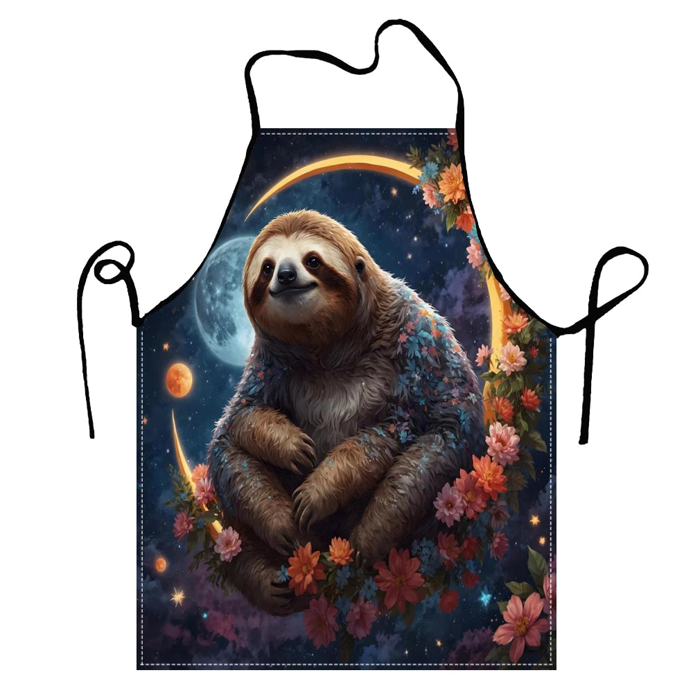 Floral Sloth Apron product photo