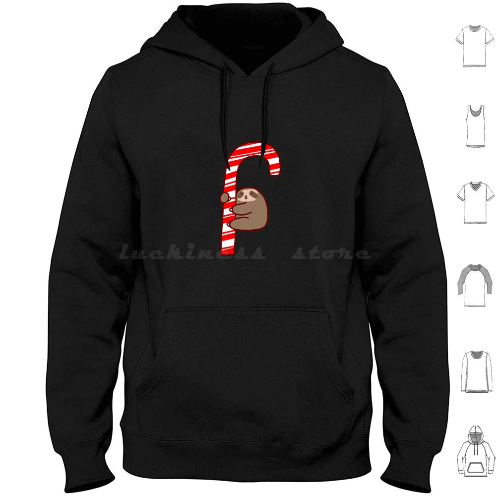 Sloth & Candy Cane Christmas Hoodie