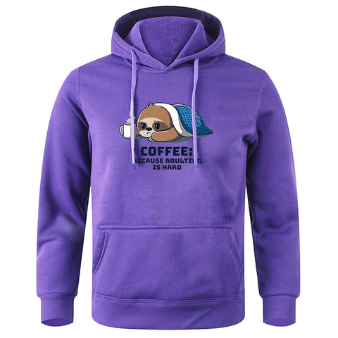 Image of Coffee Because Adulting Is Hard Hoodie